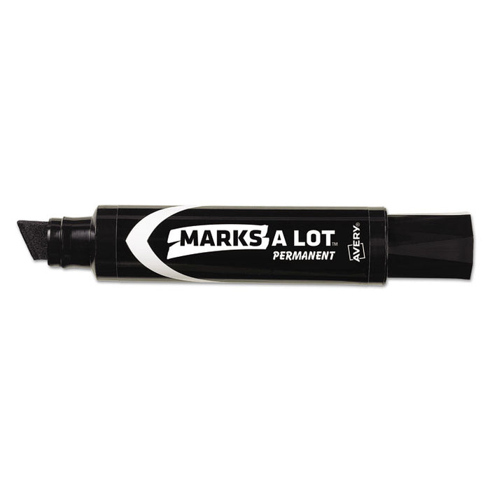 MARKS A LOT Extra-Large Desk-Style Permanent Marker, Extra-Broad Chisel Tip, Black (24148)