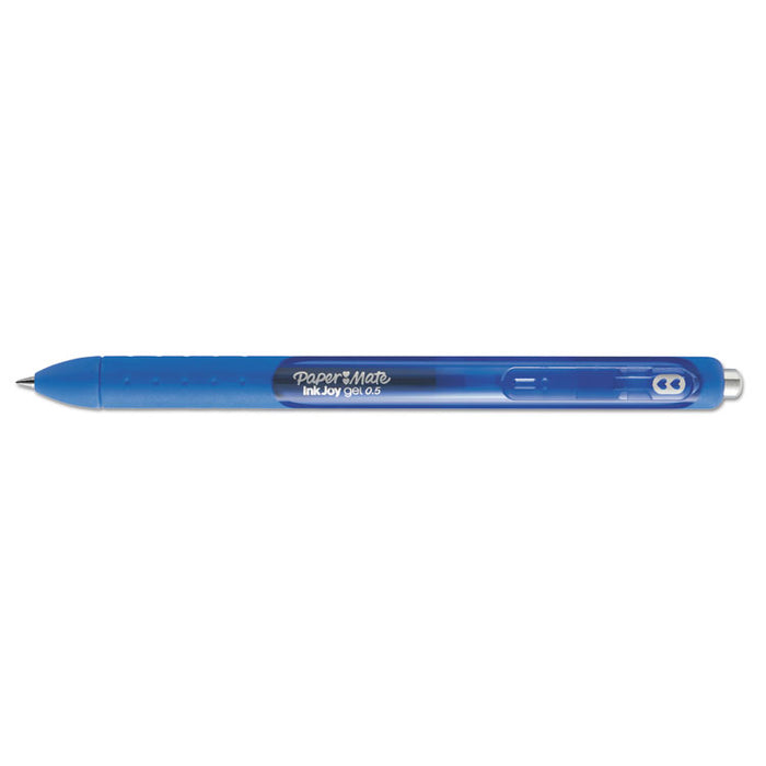 InkJoy Gel Pen, Retractable, Micro 0.5 mm, Blue Ink, Blue Barrel, Dozen