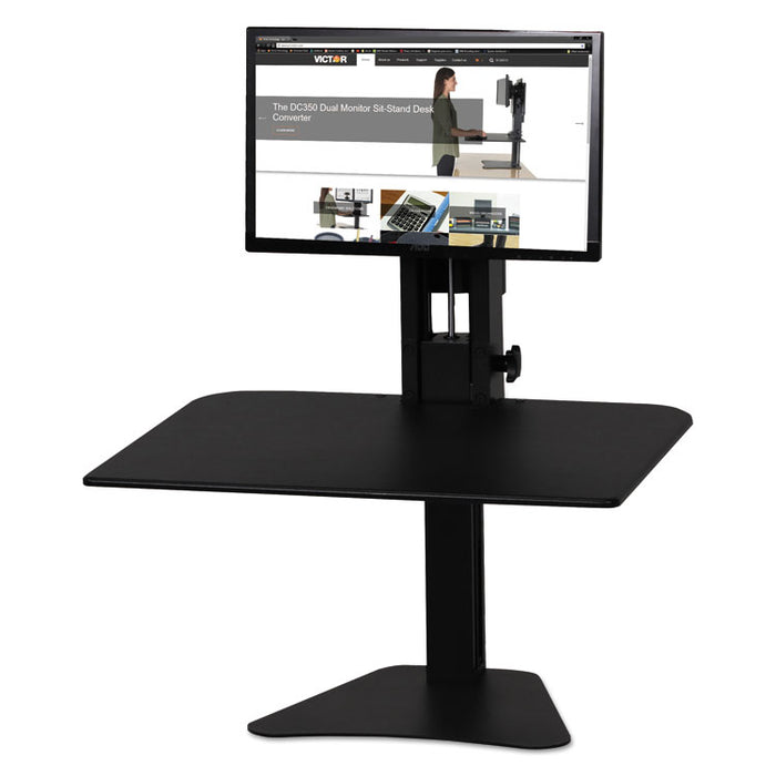 High Rise Standing Desk Workstation, 28w x 23d x 15.5h, Black