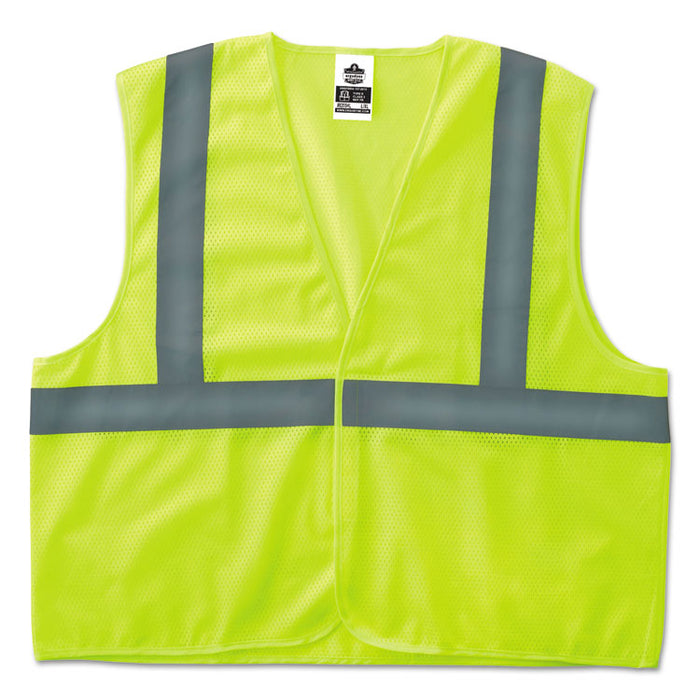 GloWear 8205HL Type R Class 2 Super Econo Mesh Safety Vest, Lime, 2X-/3X-Large
