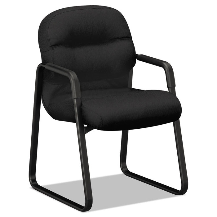 Pillow-Soft 2090 Series Guest Arm Chair, 23.25" x 28" x 36", Black