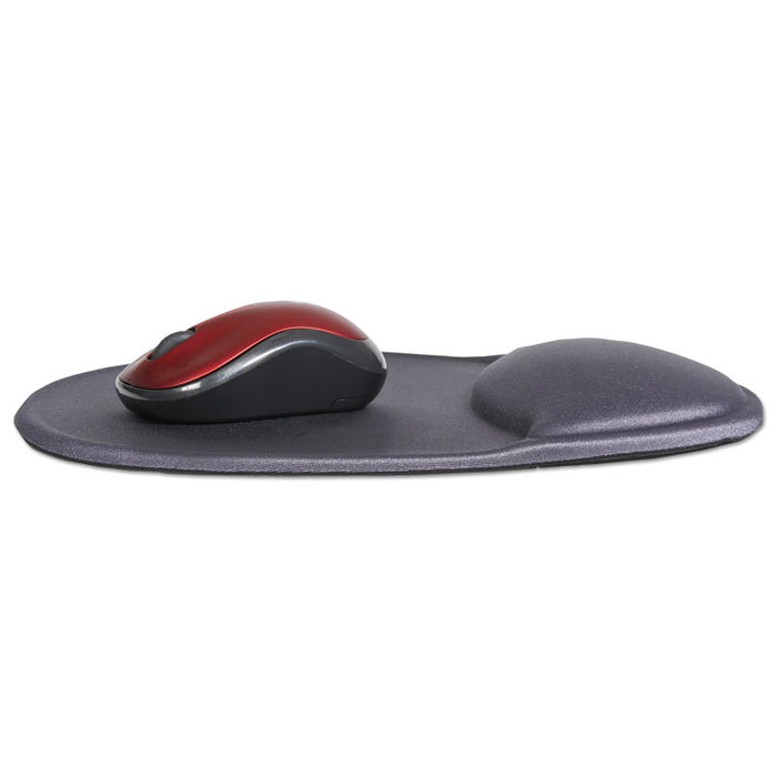 Mouse Pad with Wrist Rest, Memory Foam, Non-Skid, 8-3/4 x 10-3/4 x 1-1/4, Slate