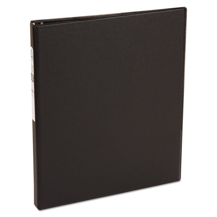 Economy Non-View Binder with Round Rings, 3 Rings, 0.5" Capacity, 11 x 8.5, Black
