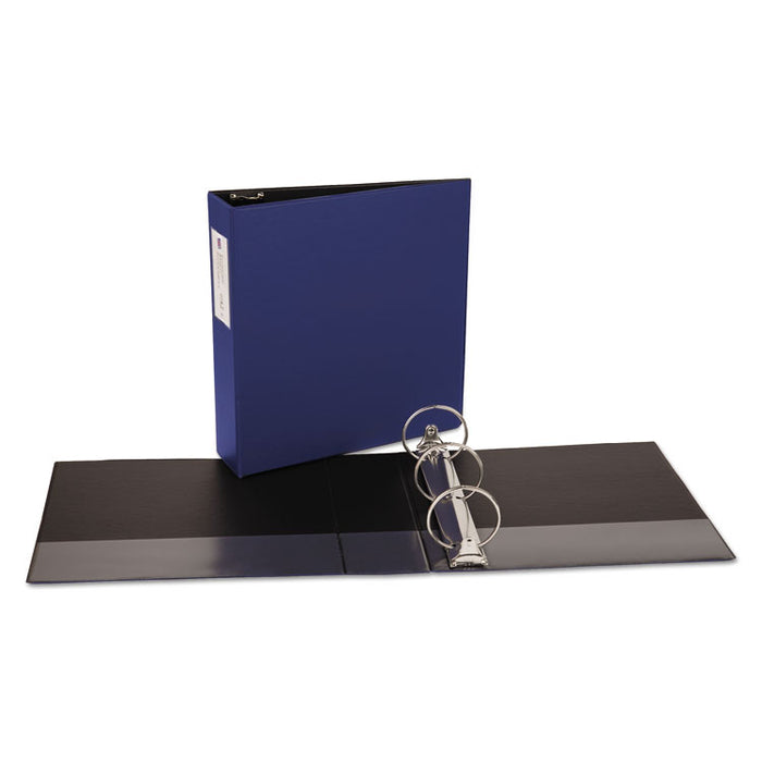 Economy Non-View Binder with Round Rings, 3 Rings, 3" Capacity, 11 x 8.5, Blue, (4600)