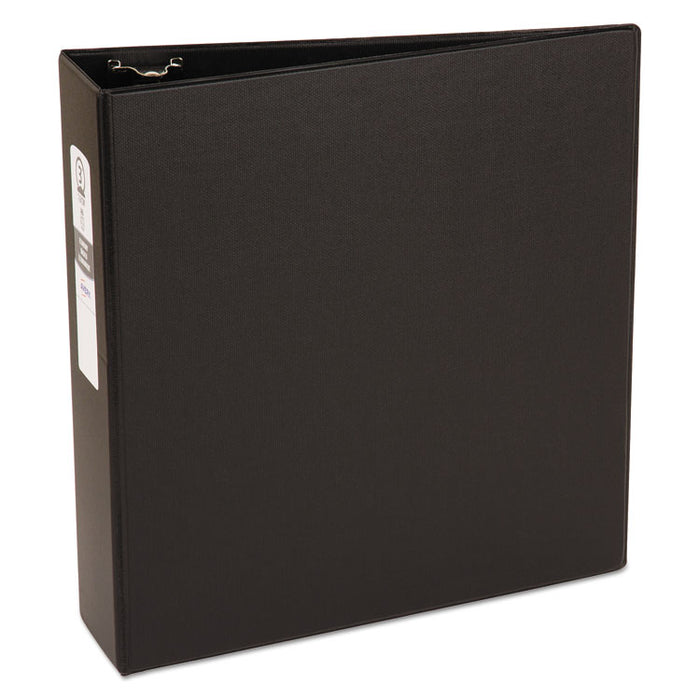Economy Non-View Binder with Round Rings, 3 Rings, 3" Capacity, 11 x 8.5, Black