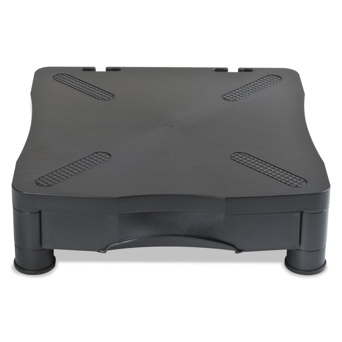 Monitor Stand, 13.25" x 13.5" x 2.75" to 4", Black, Supports 60 lbs