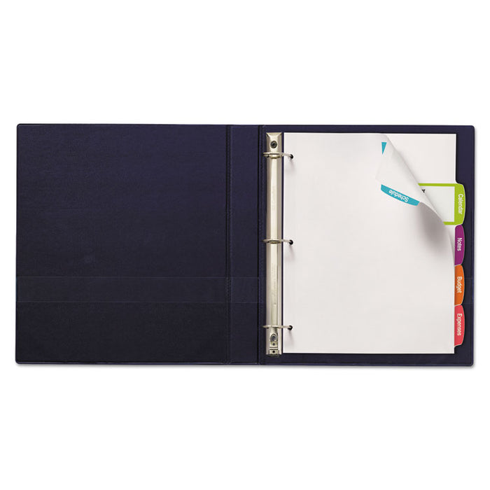 Big Tab Printable Large White Label Tab Dividers, 5-Tab, Letter, 20 per pack