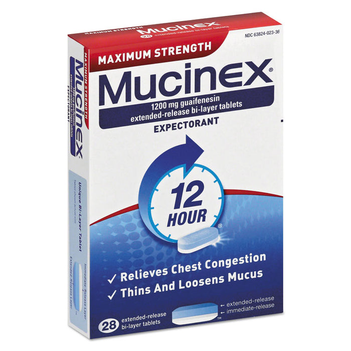 Maximum Strength Expectorant, 28 Tablets/Box, 24 Boxes/Carton