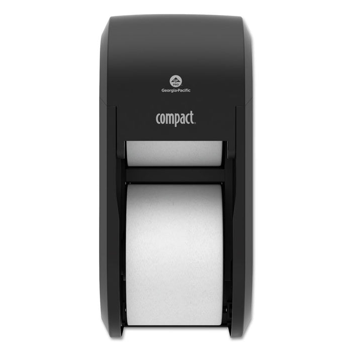 Compact Vertical 2-Roll Coreless Tissue Dispenser, 14.06 x 6.69 x 8.19, Black