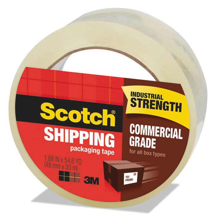 3750 Commercial Grade Packaging Tape, 3" Core, 1.88" x 54.6 yds, Clear