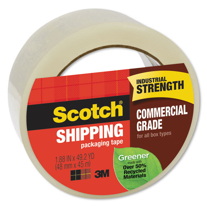 Greener Commercial Grade Packaging Tape, 3" Core, 1.88" x 49.2 yds, Clear