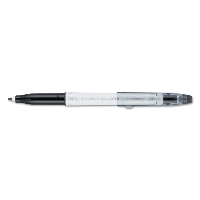 FriXion Colors Erasable Porous Point Pen, Stick, Bold 2.5 mm, Black Ink, White Barrel