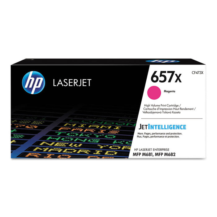 HP 657X, (CF473X) High-Yield Magenta Original LaserJet Toner Cartridge