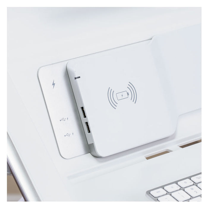 Lotus DX Sit-Stand Workstation, 32.75" x 24.25" x 5.5" to 22.5", Black