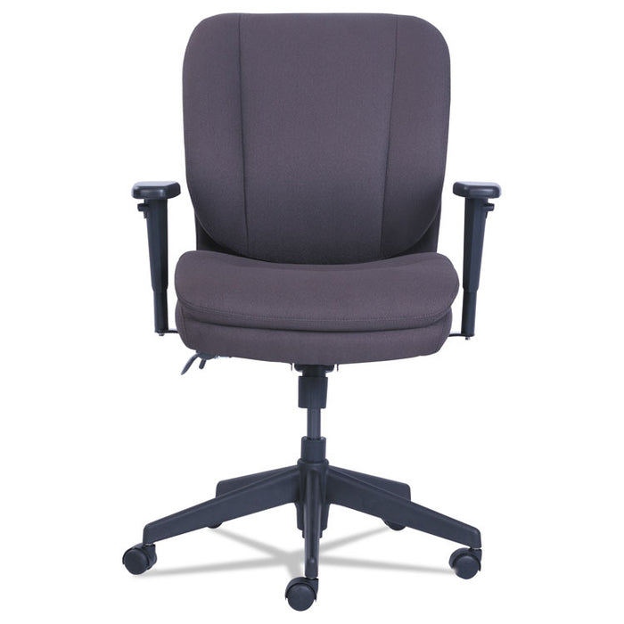 Cosset Ergonomic Task Chair, Supports up to 275 lbs., Gray Seat/Gray Back, Black Base