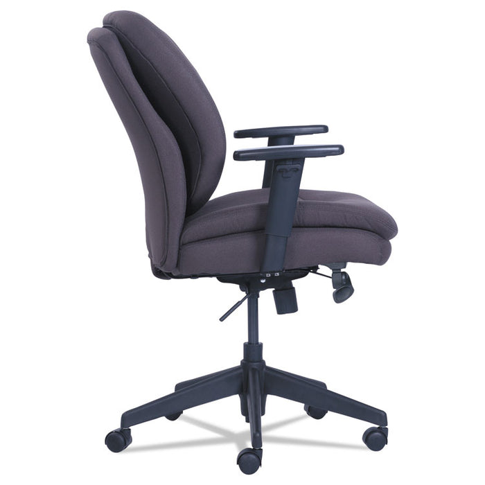 Cosset Ergonomic Task Chair, Supports up to 275 lbs., Gray Seat/Gray Back, Black Base