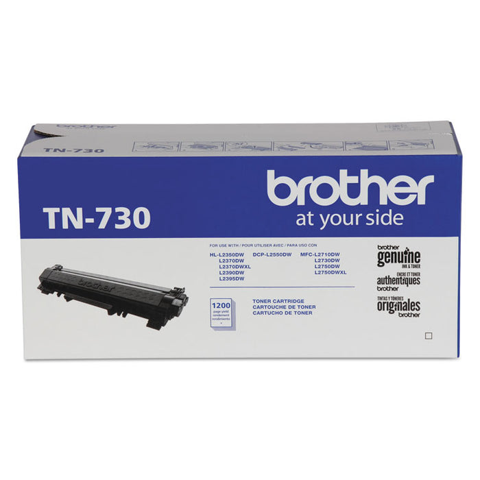 TN730 Toner, 1,200 Page-Yield, Black