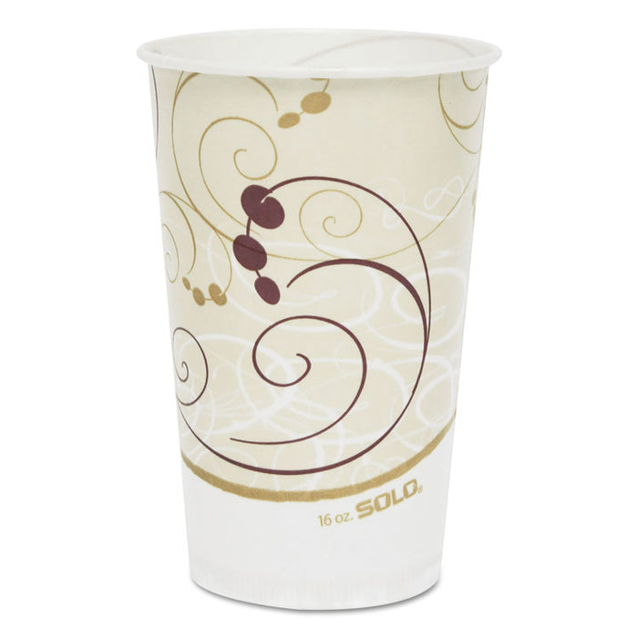 Symphony Treated-Paper Cold Cups, 16 oz, White/Beige/Red, 50/Bag, 20 Bags/Carton