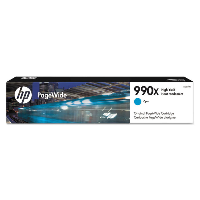 HP 990X, (M0J89AN) High Yield Cyan Original PageWide Cartridge