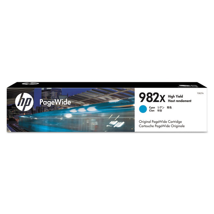 HP 982X, (T0B27A) High Yield Cyan Original PageWide Cartridge