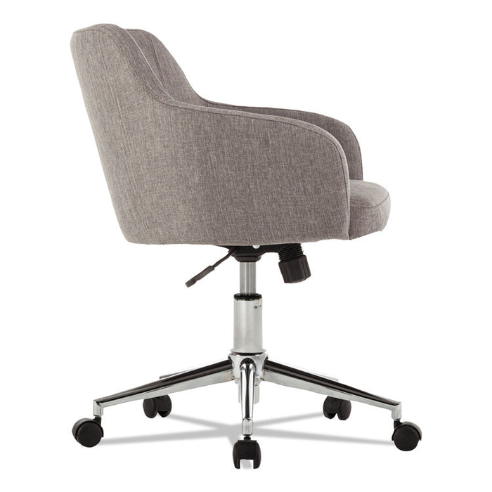 Alera Captain Series Mid-Back Chair, Supports up to 275 lbs., Gray Tweed Seat/Gray Tweed Back, Chrome Base