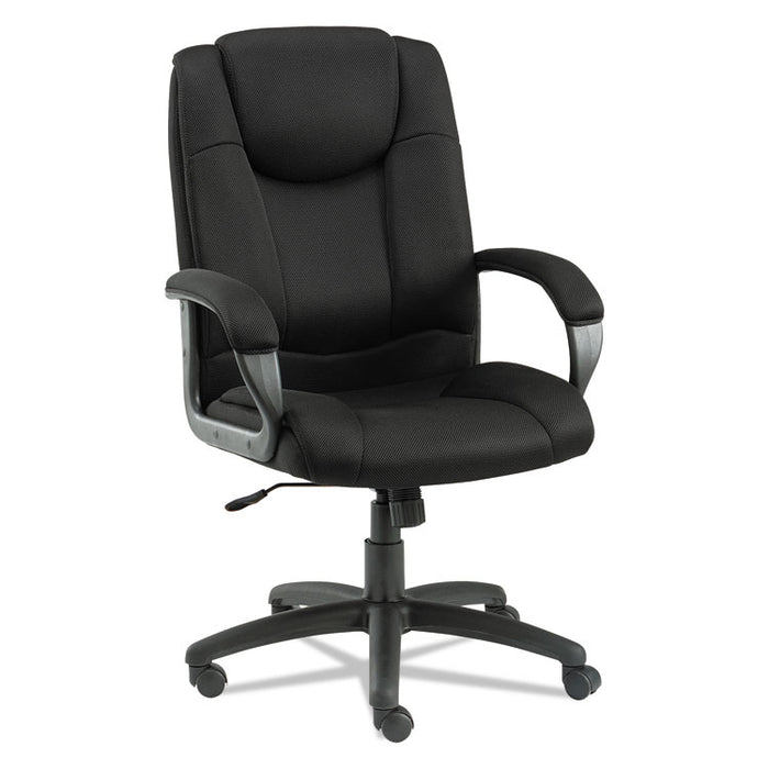 Alera Logan Series Mesh High-Back Swivel/Tilt Chair, Supports up to 275 lbs., Black Seat/Black Back, Black Base