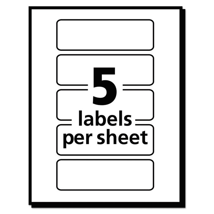 Removable Multi-Use Labels, Inkjet/Laser Printers, 1 x 3, White, 5/Sheet, 50 Sheets/Pack
