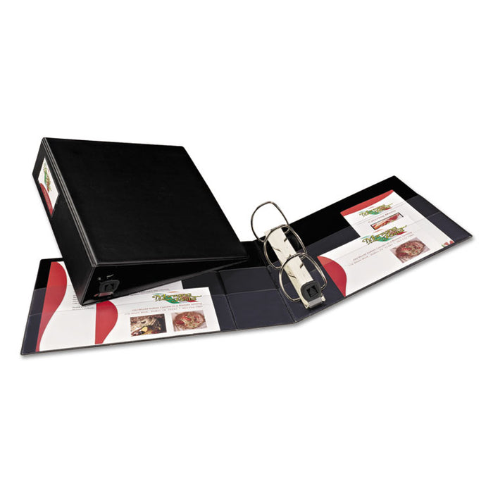 Heavy-Duty Non-View Binder with DuraHinge, Three Locking One Touch EZD Rings and Spine Label, 3" Capacity, 11 x 8.5, Black