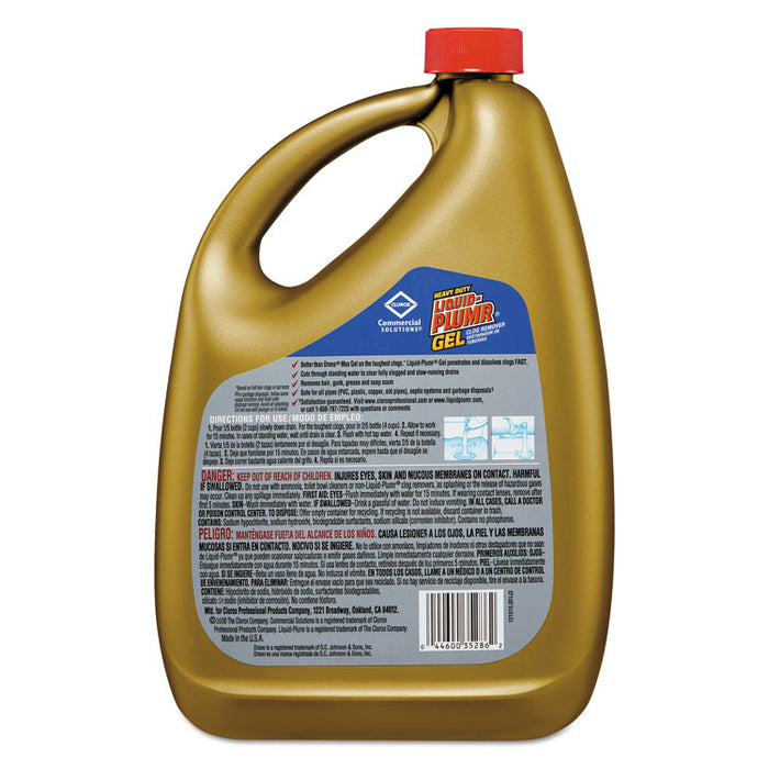 Heavy-Duty Clog Remover, Gel, 80oz Bottle, 6/Carton