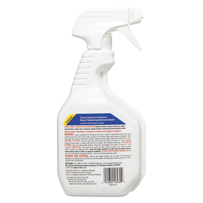 Disinfecting Bathroom Cleaner 30oz Spray Bottle, 9/Carton