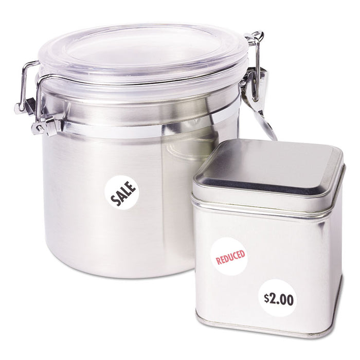 Removable Multi-Use Labels, Inkjet/Laser Printers, 0.75" dia., White, 24/Sheet, 42 Sheets/Pack, (5408)