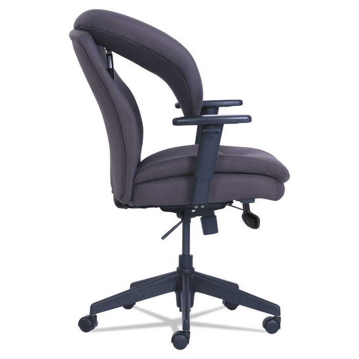 Cosset Ergonomic Task Chair, Supports up to 275 lbs., Gray Seat/Gray Back, Black Base