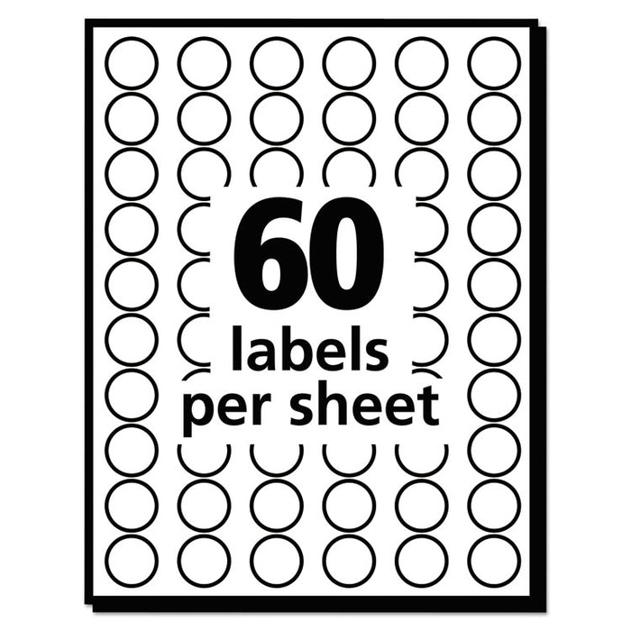 Handwrite Only Self-Adhesive Removable Round Color-Coding Labels, 0.5" dia., Neon Green, 60/Sheet, 14 Sheets/Pack, (5052)