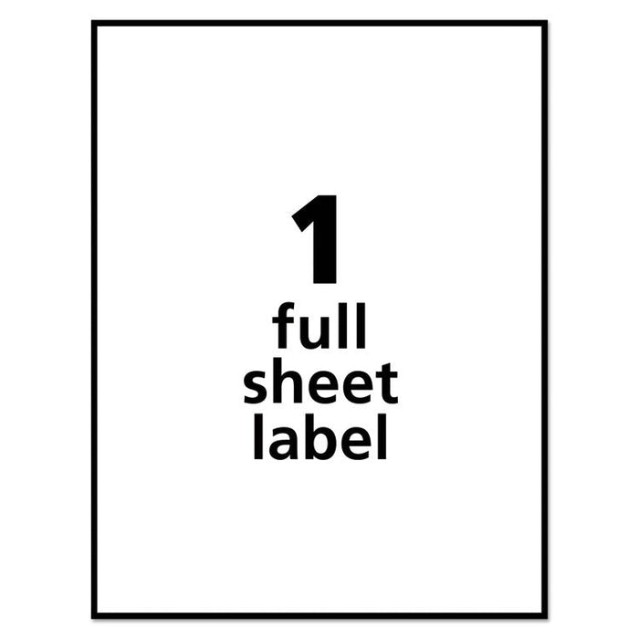 Removable Multi-Use Labels, Inkjet/Laser Printers, 8.5 x 11, White, 25/Pack