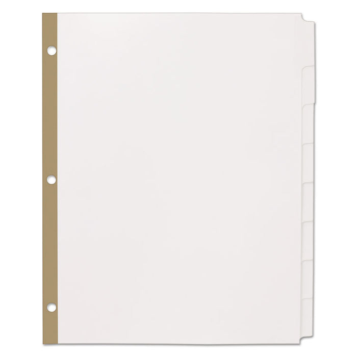 Index Dividers with White Labels, 8-Tab, 11.5 x 9.75, White, 25 Sets
