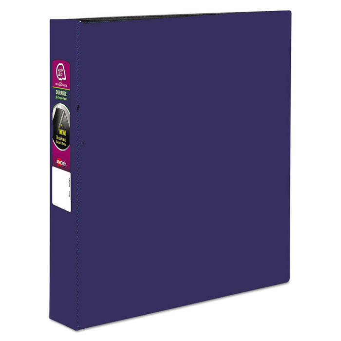 Durable Non-View Binder with DuraHinge and Slant Rings, 3 Rings, 1.5" Capacity, 11 x 8.5, Blue