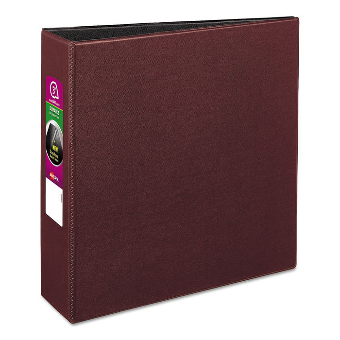 Durable Non-View Binder with DuraHinge and Slant Rings, 3 Rings, 3" Capacity, 11 x 8.5, Burgundy