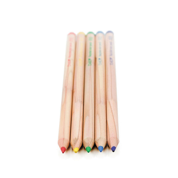 Recycled Colored Pencils, 3.05 mm, Assorted Lead Colors, Natural Woodgrain Barrel, 5/Set