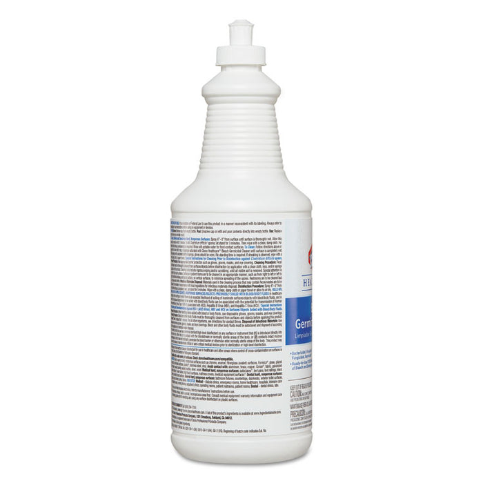 Bleach Germicidal Cleaner, 32 oz Pull-Top Bottle, 6/Carton