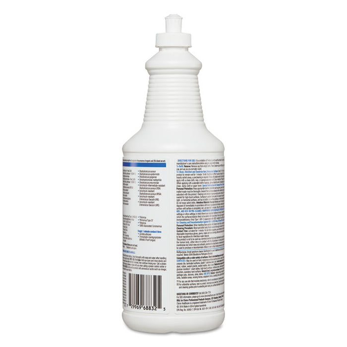 Bleach Germicidal Cleaner, 32 oz Pull-Top Bottle, 6/Carton