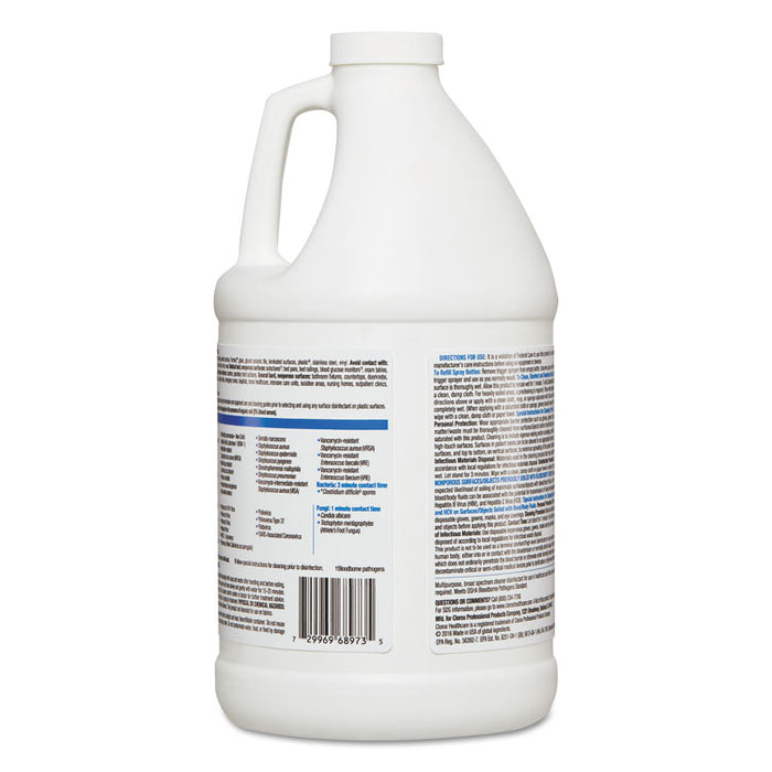 Hospital Cleaner Disinfectant w/Bleach, 2qt Refill, 6/Carton