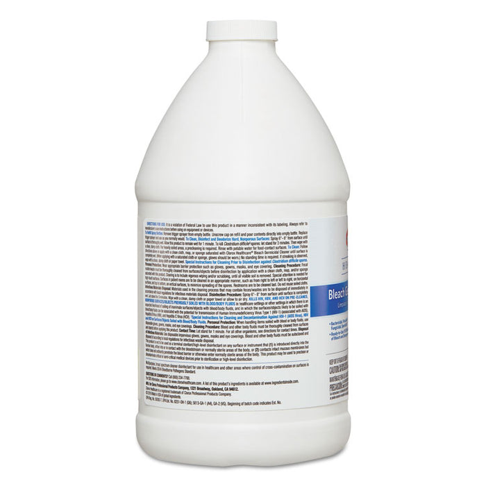 Hospital Cleaner Disinfectant w/Bleach, 2qt Refill, 6/Carton