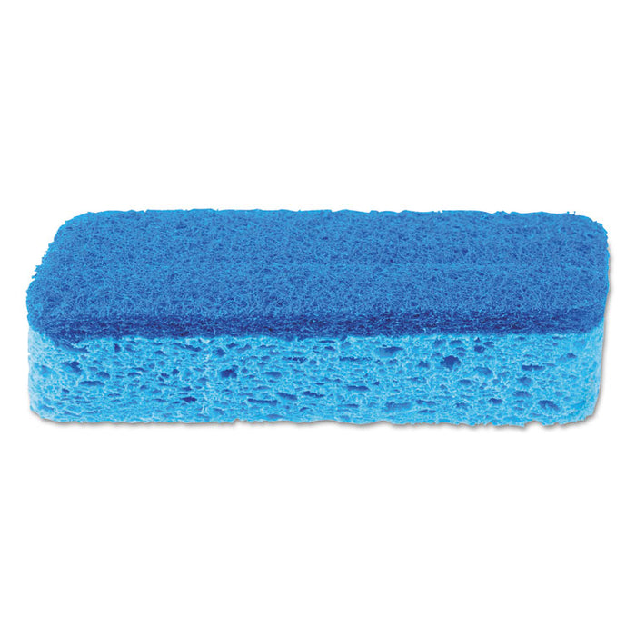All Surface Scrubber Sponge, 2 1/2 x 4 1/2, 1" Thick, Blue, 12/Carton