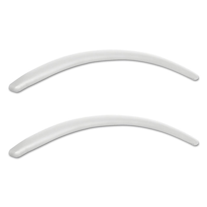 Neratoli Series Replacement Arm Pads for Alera Neratoli Series Chairs, Faux Leather, 1.77" x 15.15" x 0.59", White, 2/Set