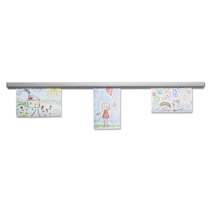 Grip-A-Strip Display Rail, 24 x 1 1/2, Aluminum Finish