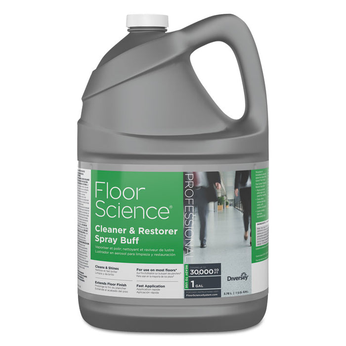 Floor Science Cleaner/Restorer Spray Buff, Citrus Scent, 1 gal Bottle, 4/Carton
