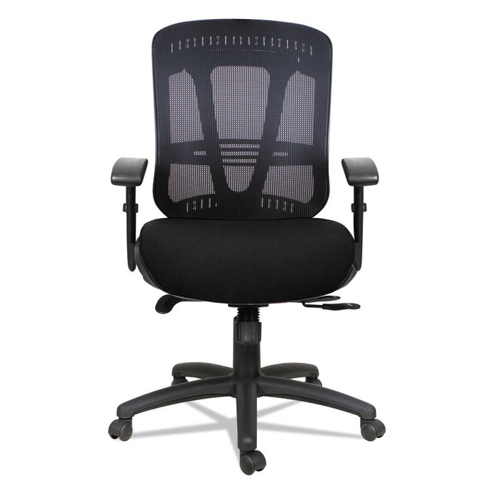 Alera Eon Series Multifunction Mid-Back Cushioned Mesh Chair, Supports up to 275 lbs., Black Seat/Black Back, Black Base