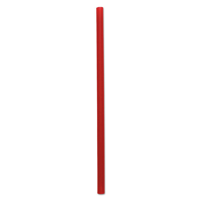 Wrapped Giant Straws, 7 3/4", Red, 2000/Carton
