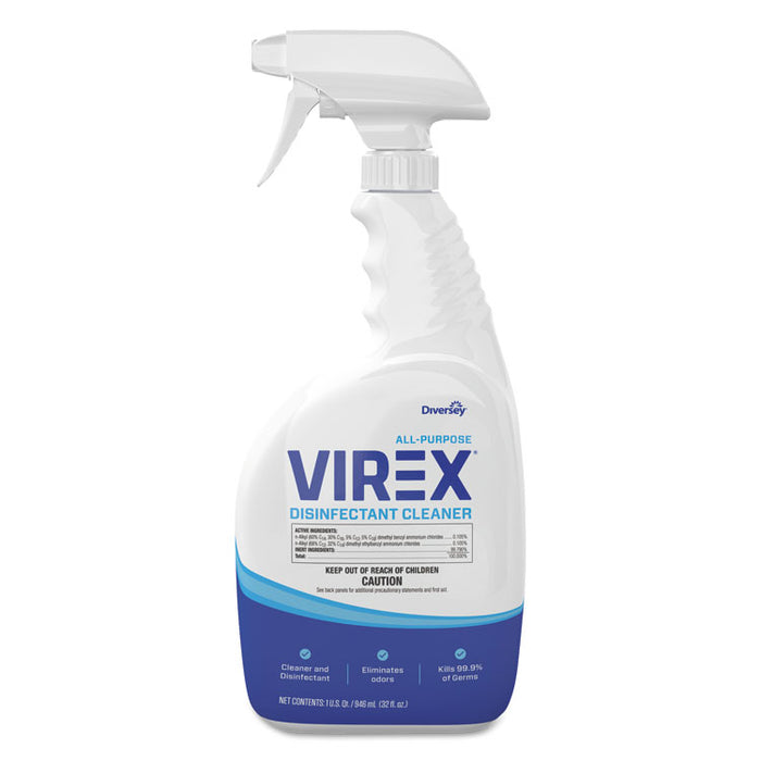 Virex All-Purpose Disinfectant Cleaner, Citrus Scent, 32 oz Spray Bottle, 8/CT