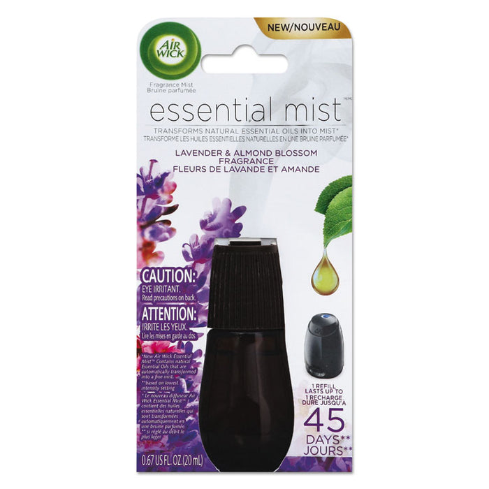 Essential Mist Refill, Lavender and Almond Blossom, 0.67 oz, 6/Carton